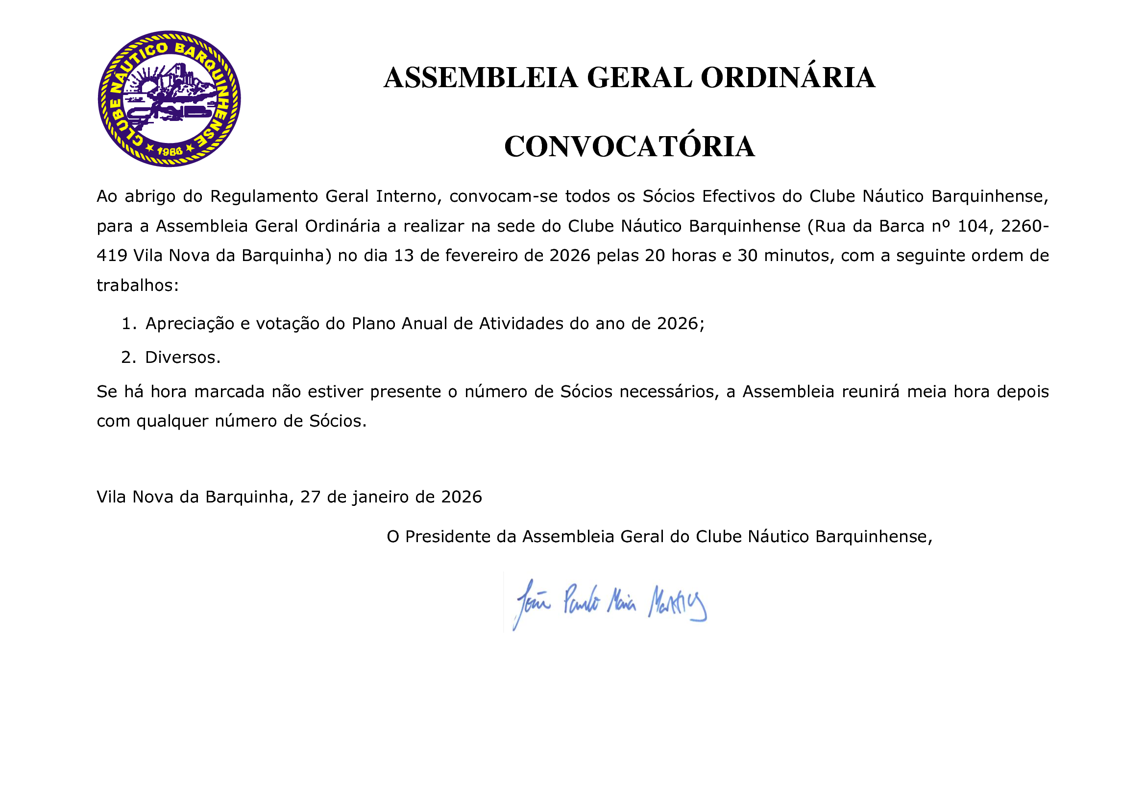 Convocatória AGCNB 13FEV26 1 of 2
